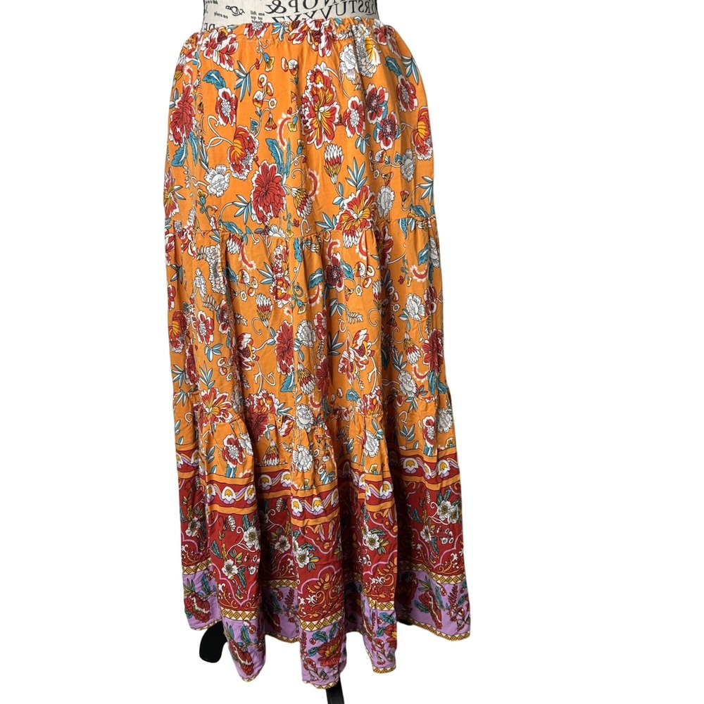 Self Boho Teired Maxi Skirt Medium peasant
